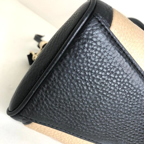 Kate Spade Charles Street Brantley Satchel Bag Black and Tan Leather Authentic - Picture 12 of 16